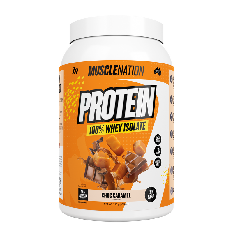 Muscle Nation - 100% Whey Isolate - Choc Caramel - 30 serves (10 entries)