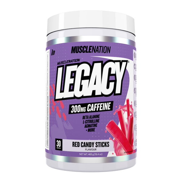 Muscle Nation - Legacy Pre-workout - Red Candy Sticks - 30 serves (7 entries)
