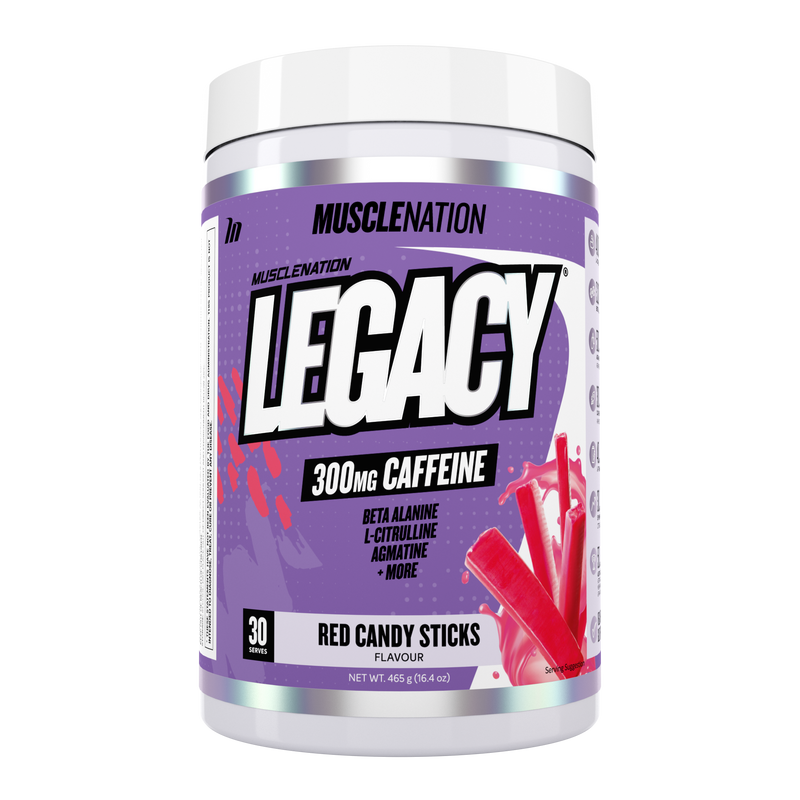 Muscle Nation - Legacy Pre-workout - Red Candy Sticks - 30 serves (7 entries)